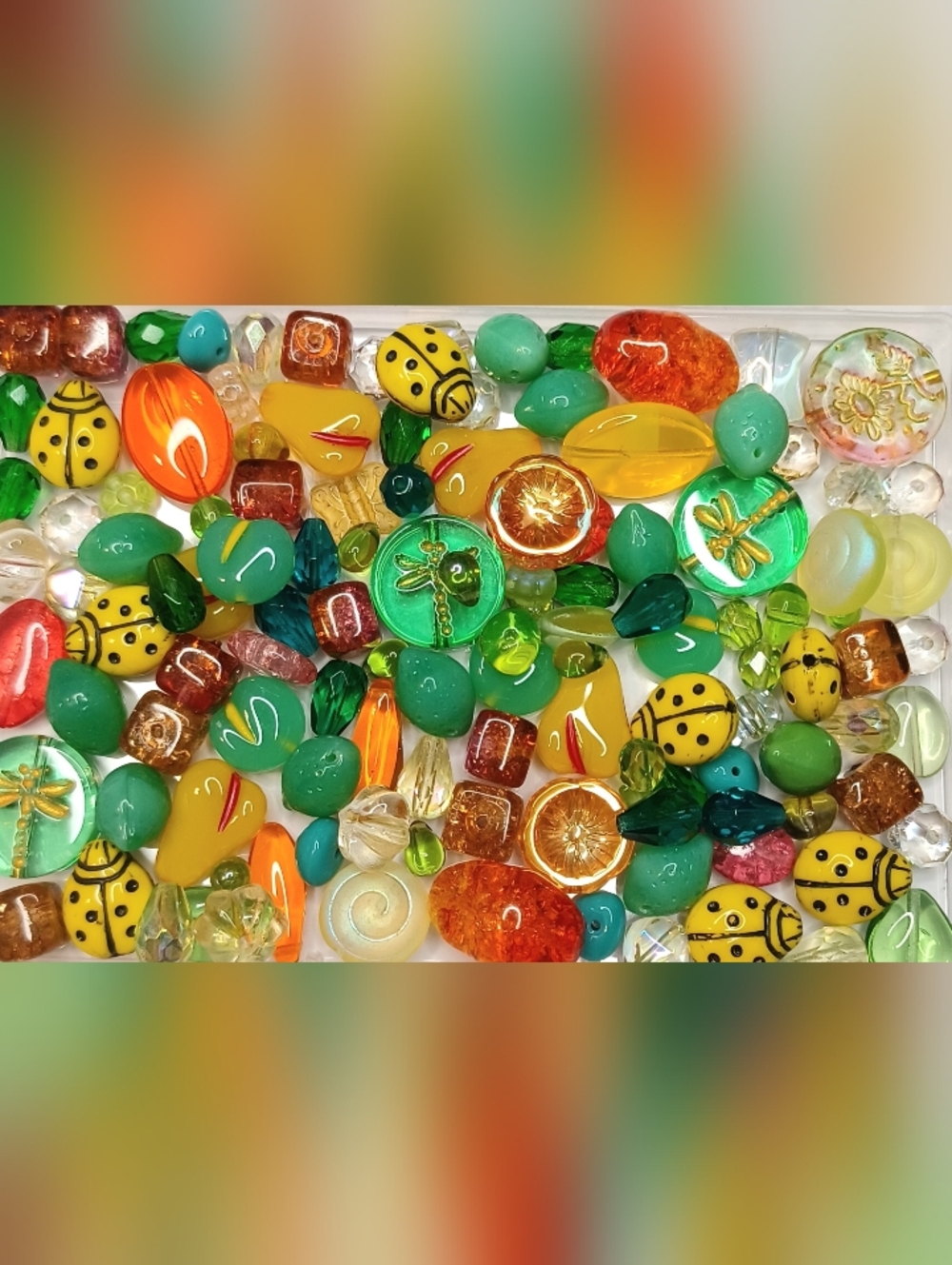 Czech glass loose variety beads 100pcs